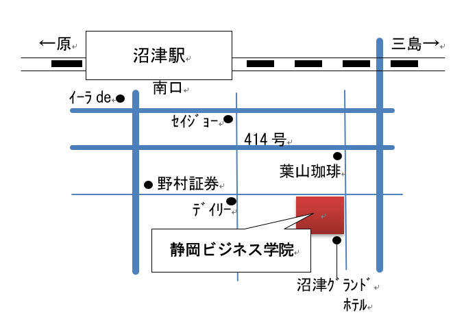 沼津駅周辺の平面地図